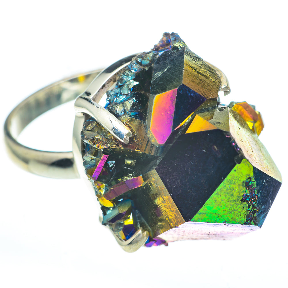 Titanium Sunshine Druzy Rings handcrafted by Anasilvercos - RING61008