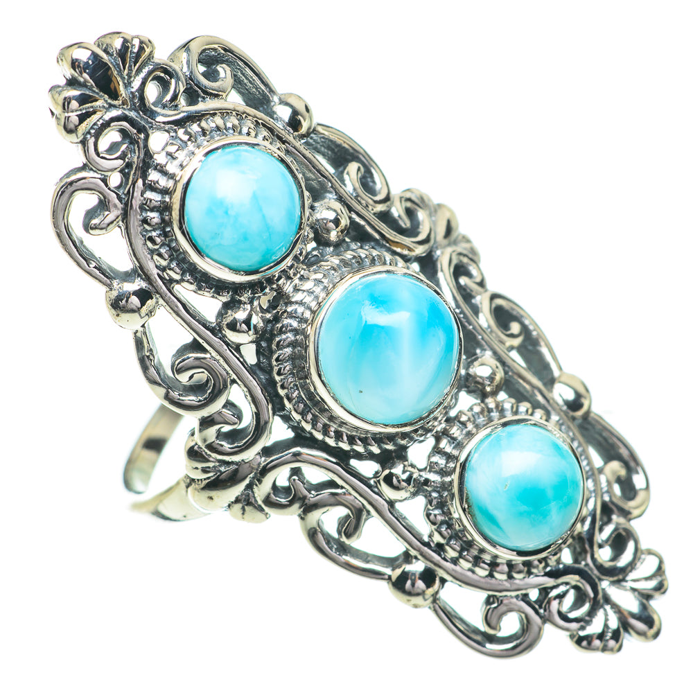 Larimar Rings handcrafted by Anasilvercos - RING61041