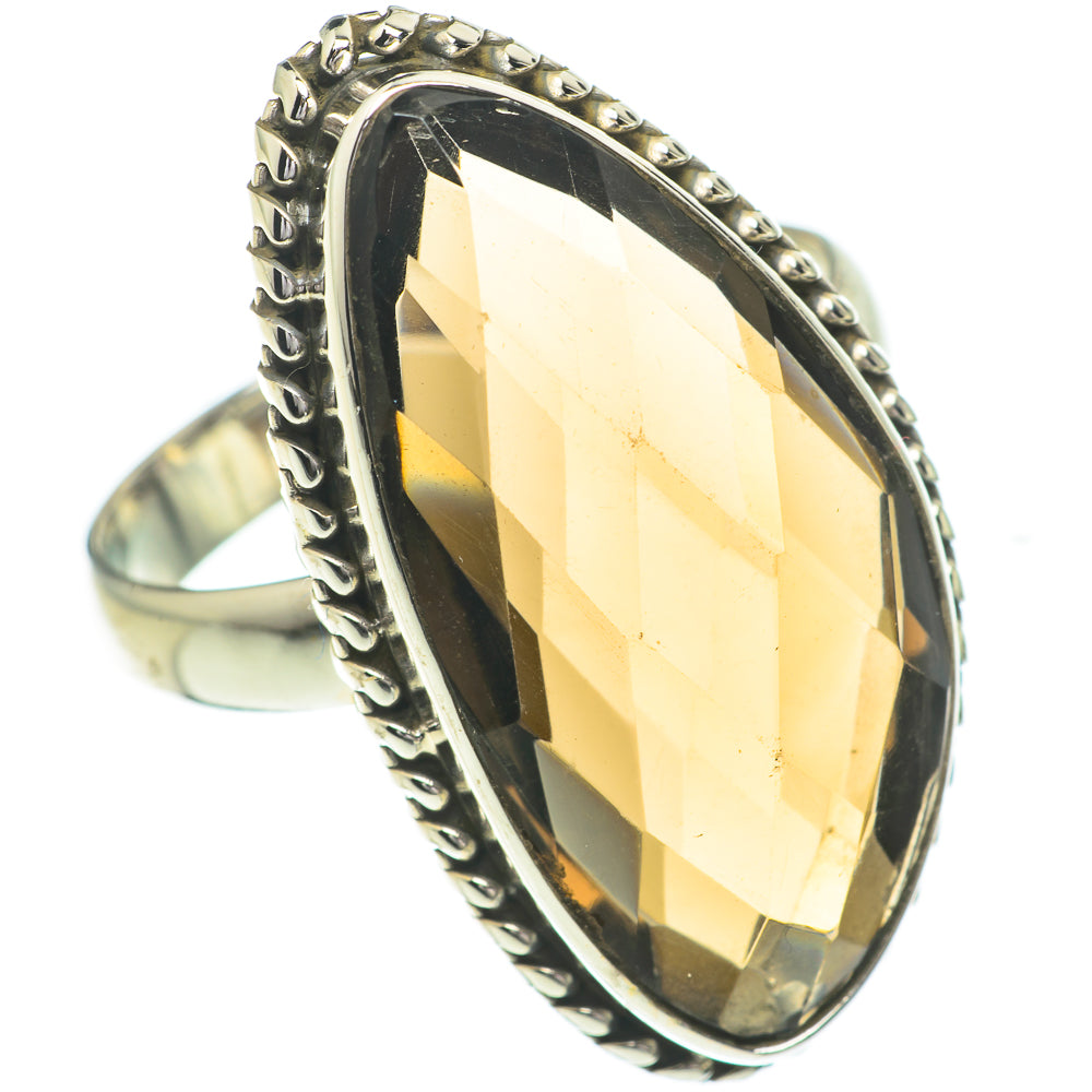 Smoky Quartz Rings handcrafted by Anasilvercos - RING61048