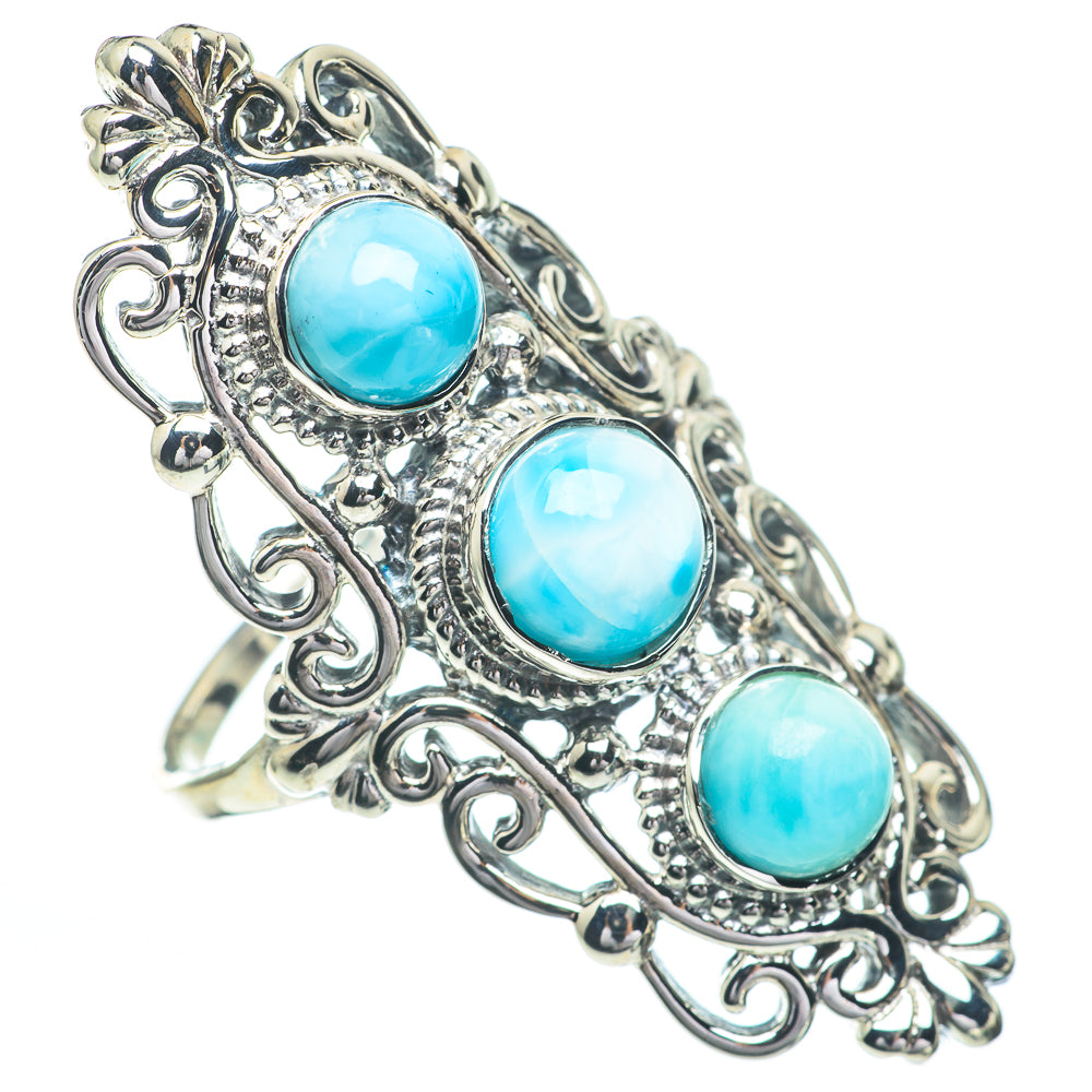 Larimar Rings handcrafted by Anasilvercos - RING61083