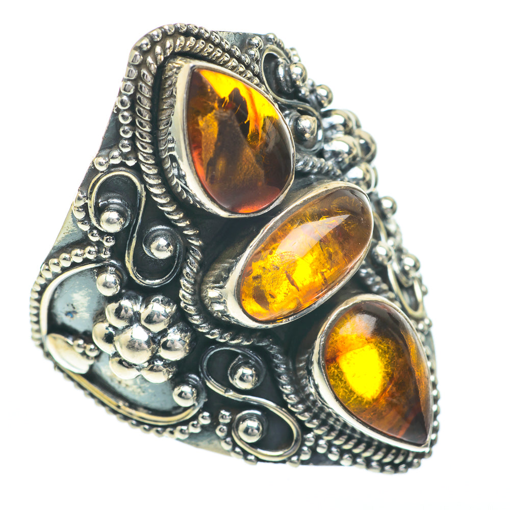 Baltic Amber Rings handcrafted by Anasilvercos - RING61105
