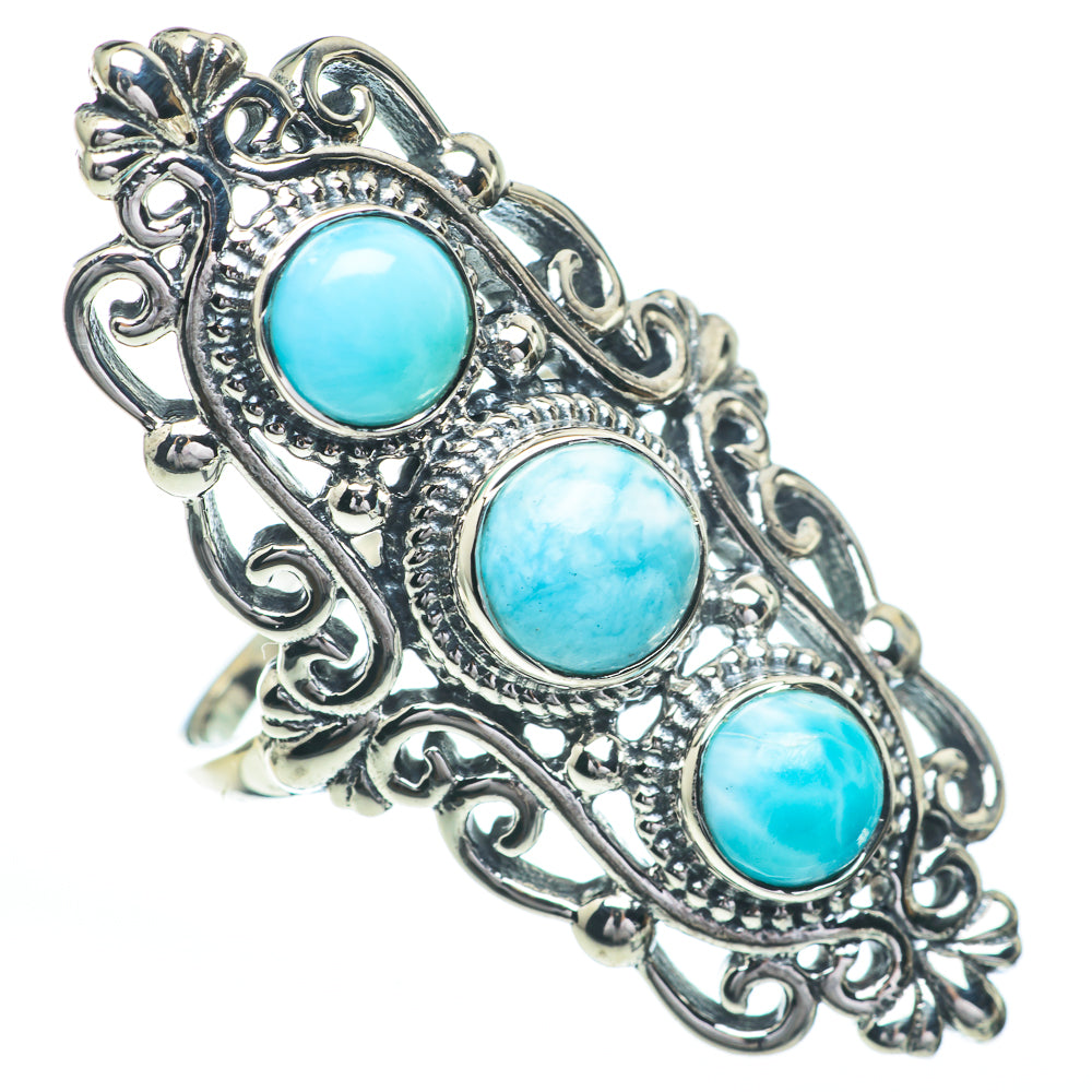 Larimar Rings handcrafted by Anasilvercos - RING61115