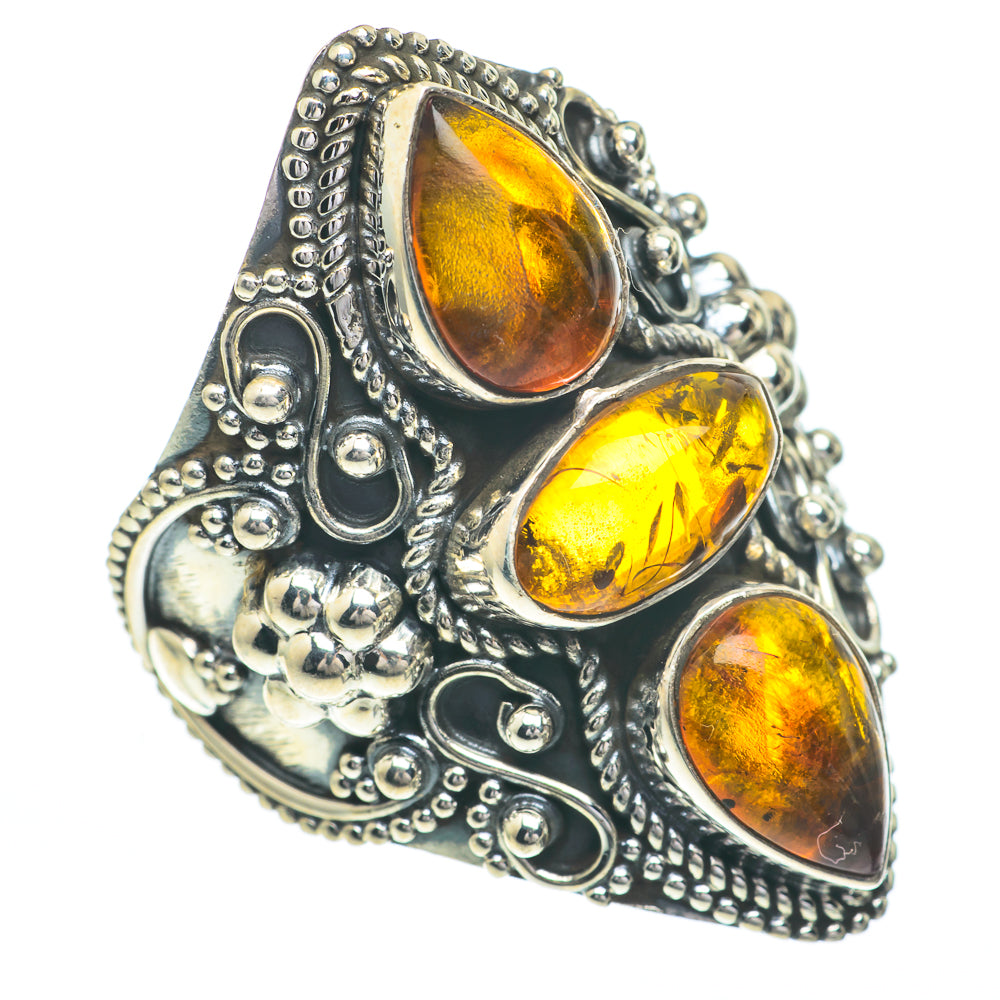 Baltic Amber Rings handcrafted by Anasilvercos - RING61121