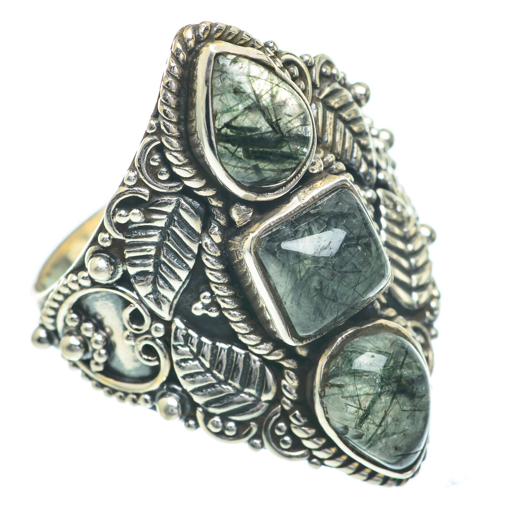 Tourmalinated Quartz Rings handcrafted by Anasilvercos - RING61140