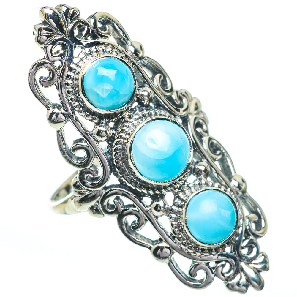Larimar Rings handcrafted by Anasilvercos - RING61143
