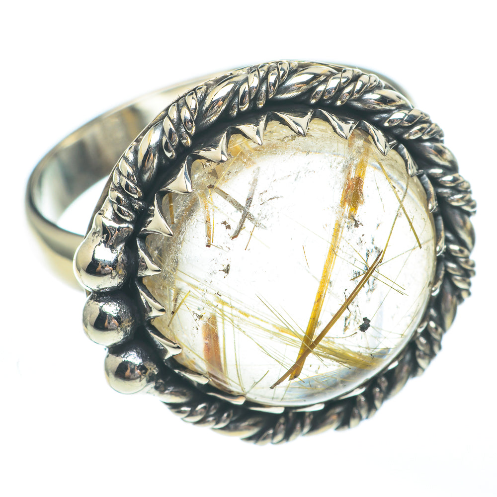 Rutilated Quartz Rings handcrafted by Anasilvercos - RING61190