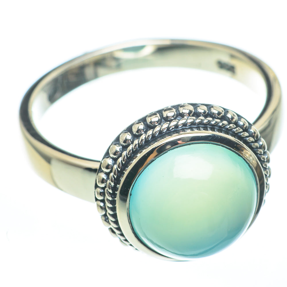 Aqua Chalcedony Rings handcrafted by Anasilvercos - RING61201