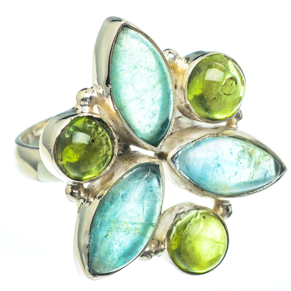 Blue Fluorite Rings handcrafted by Anasilvercos - RING61224