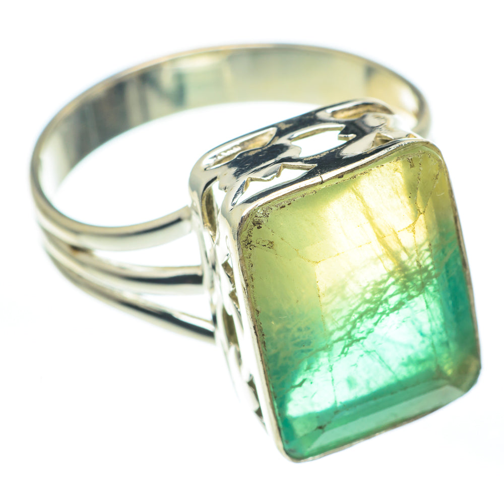 Green Fluorite Rings handcrafted by Anasilvercos - RING61249