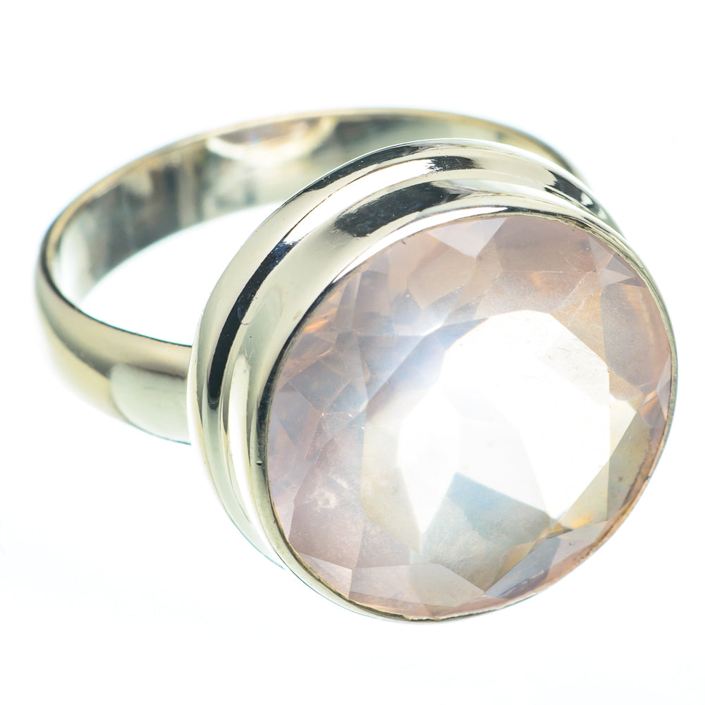Rose Quartz Rings handcrafted by Anasilvercos - RING61254