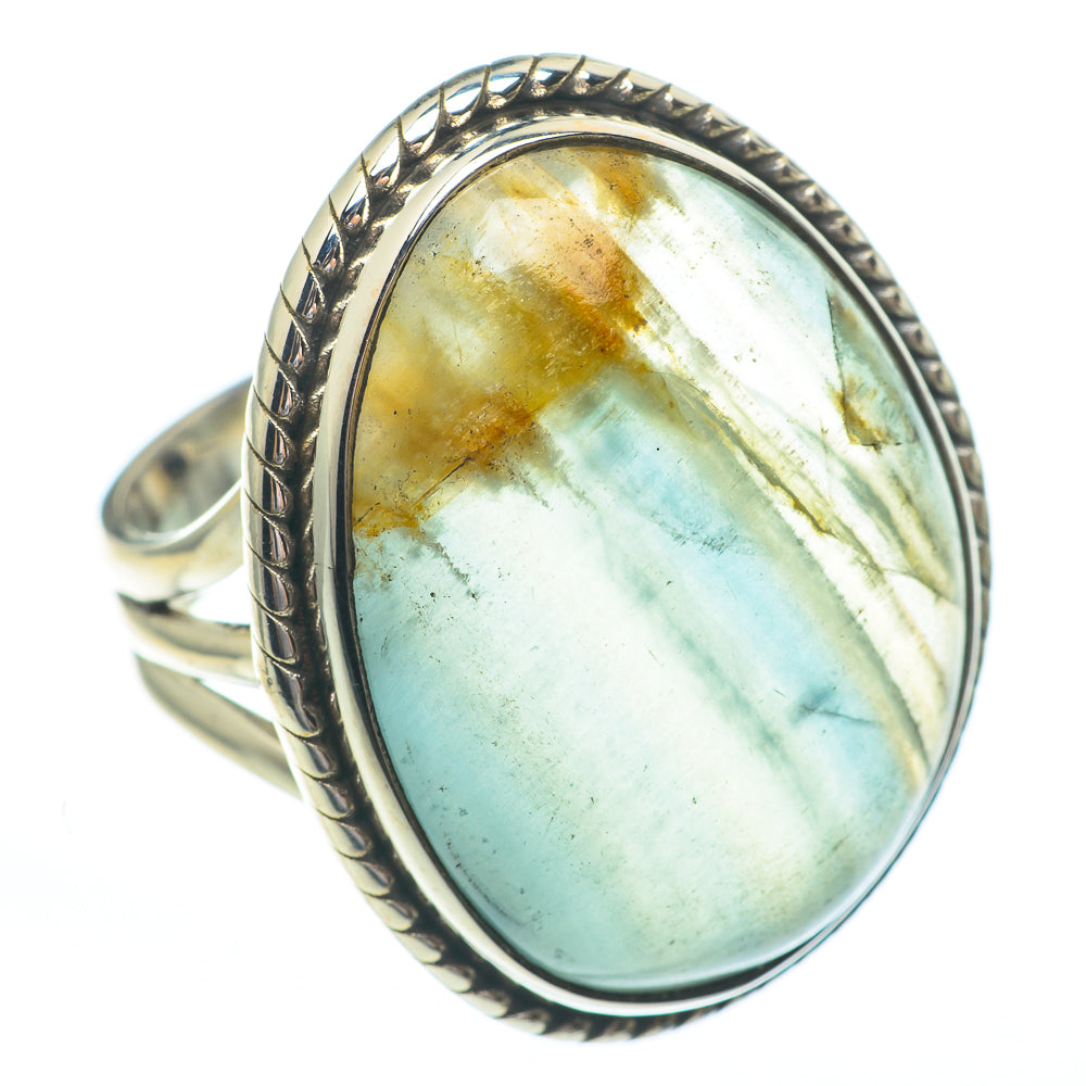 Blue Fluorite Rings handcrafted by Anasilvercos - RING61282