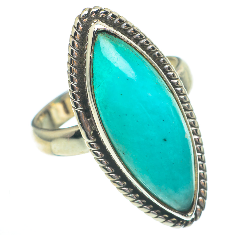 Peruvian Amazonite Rings handcrafted by Anasilvercos - RING61313