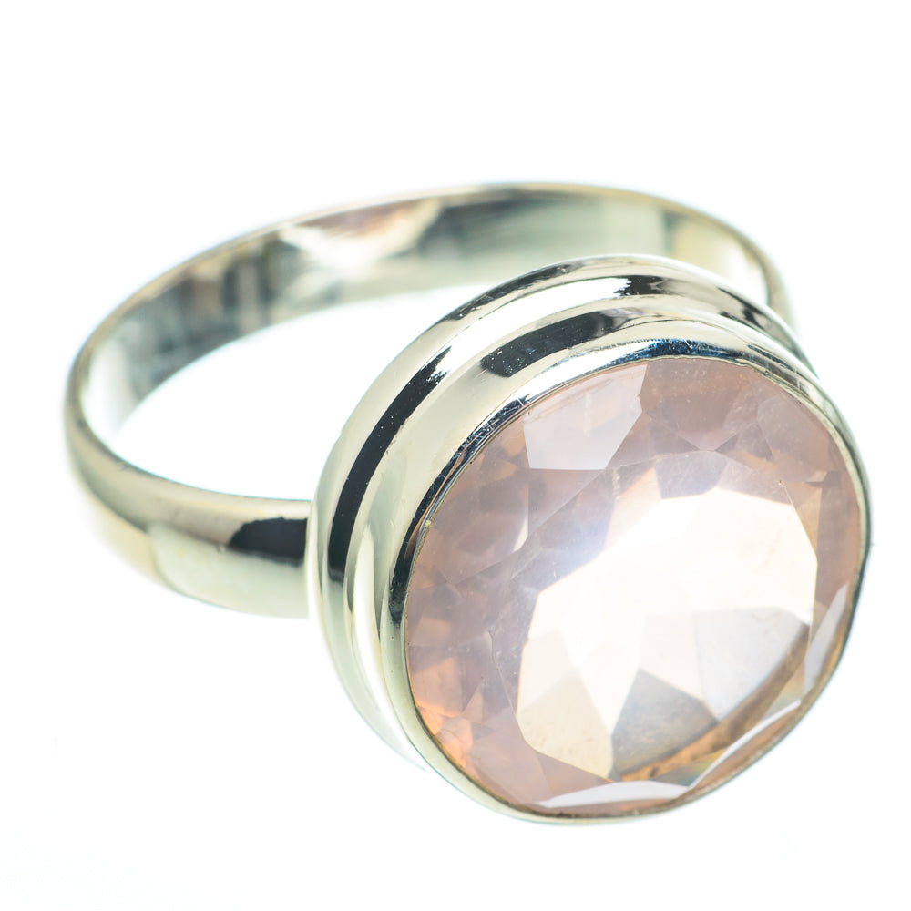 Rose Quartz Rings handcrafted by Anasilvercos - RING61338