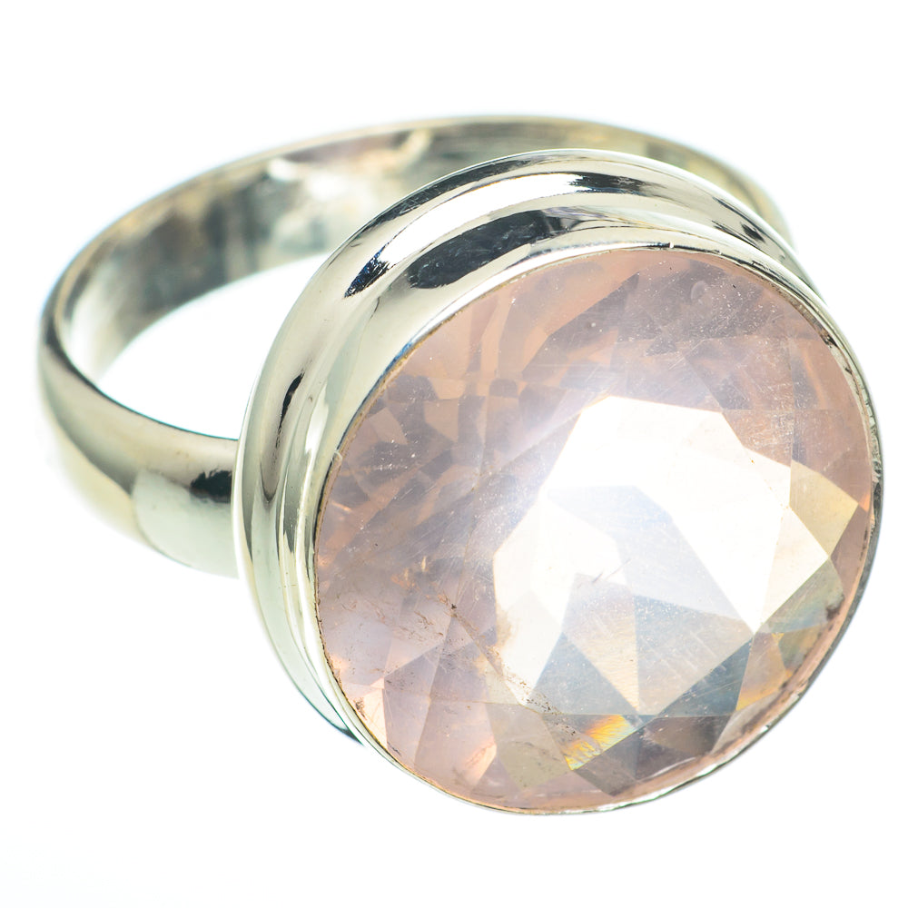 Rose Quartz Rings handcrafted by Anasilvercos - RING61349