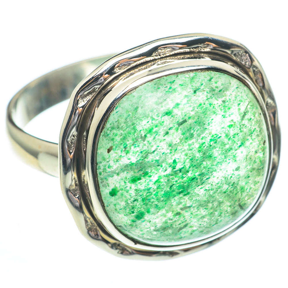 Green Aventurine Rings handcrafted by Anasilvercos - RING61380