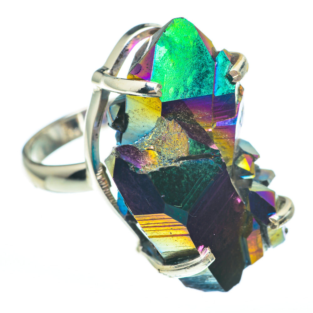 Titanium Sunshine Druzy Rings handcrafted by Anasilvercos - RING61416