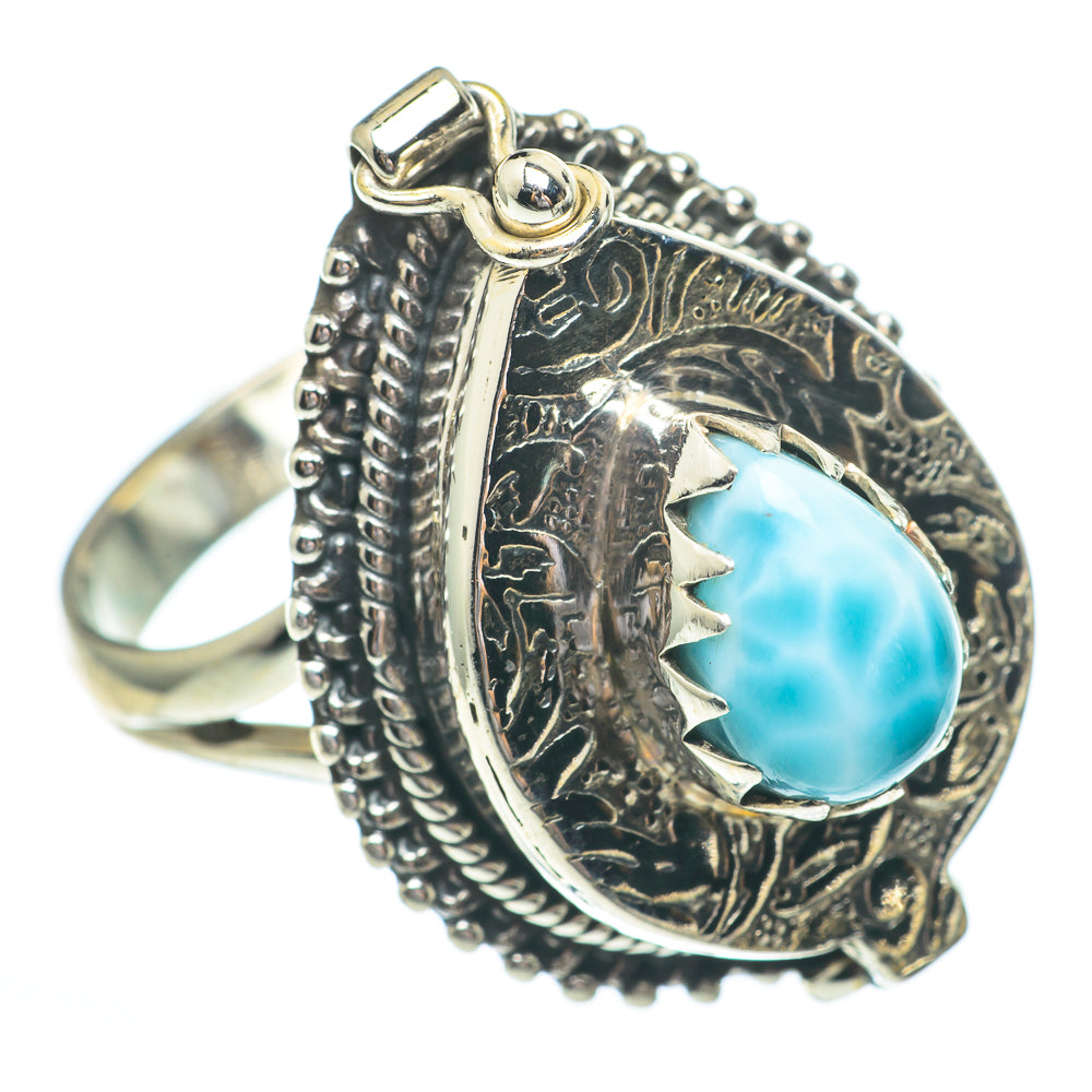 Larimar Rings handcrafted by Anasilvercos - RING61425