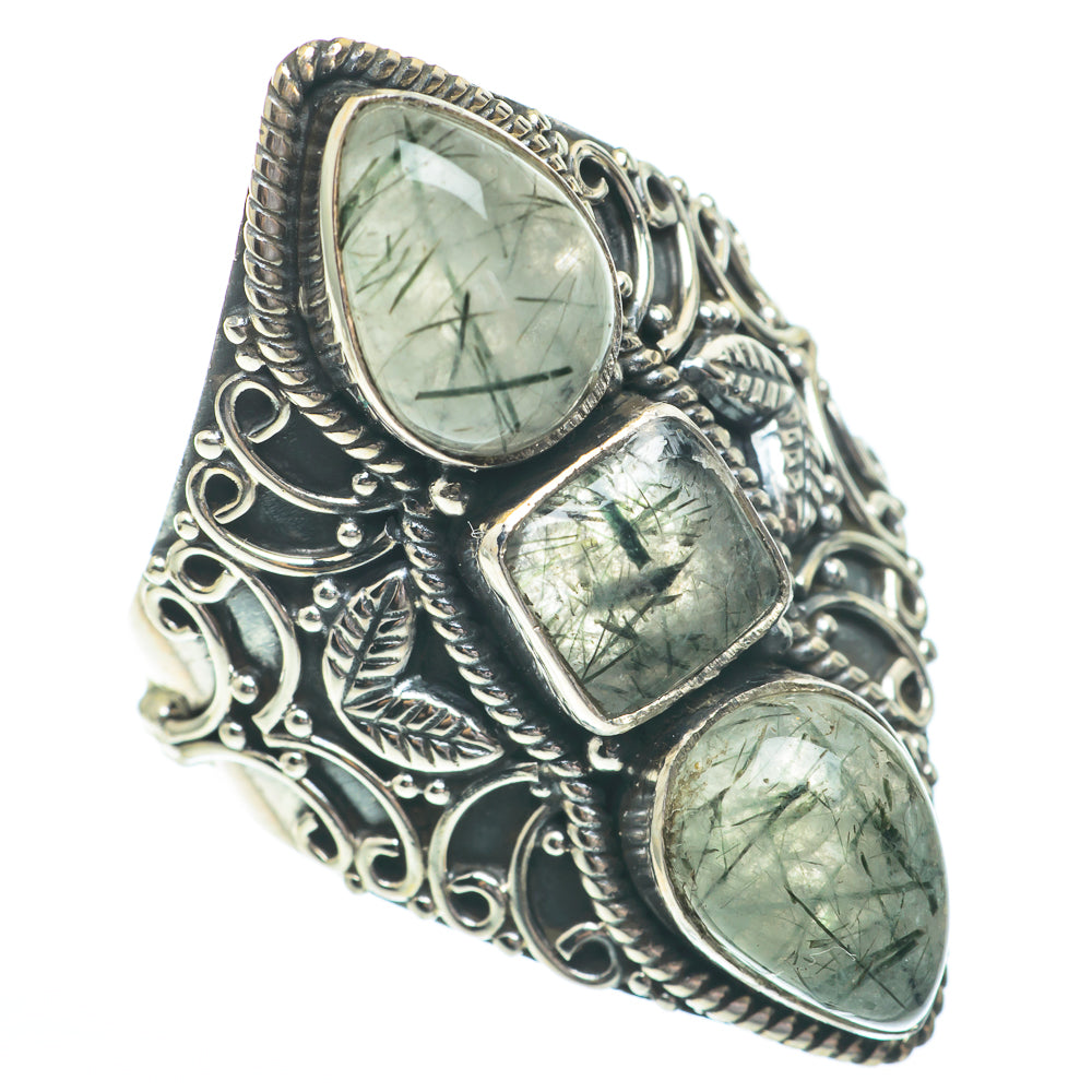 Tourmalinated Quartz Rings handcrafted by Anasilvercos - RING61442