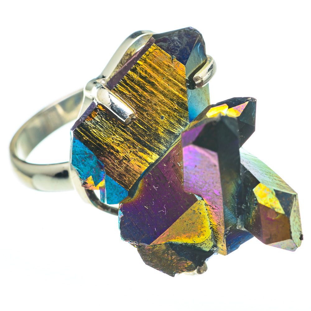 Titanium Sunshine Druzy Rings handcrafted by Anasilvercos - RING61443