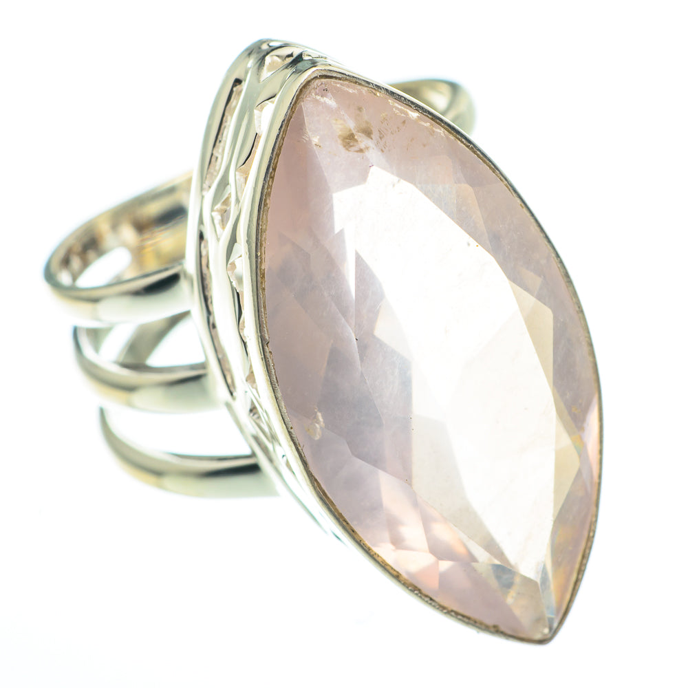 Rose Quartz Rings handcrafted by Anasilvercos - RING61461