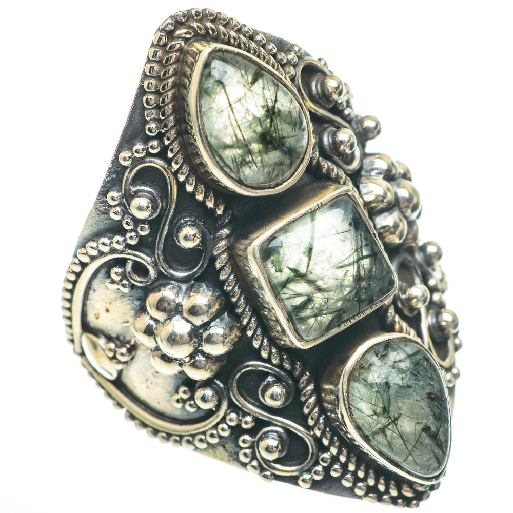 Tourmalinated Quartz Rings handcrafted by Anasilvercos - RING61466