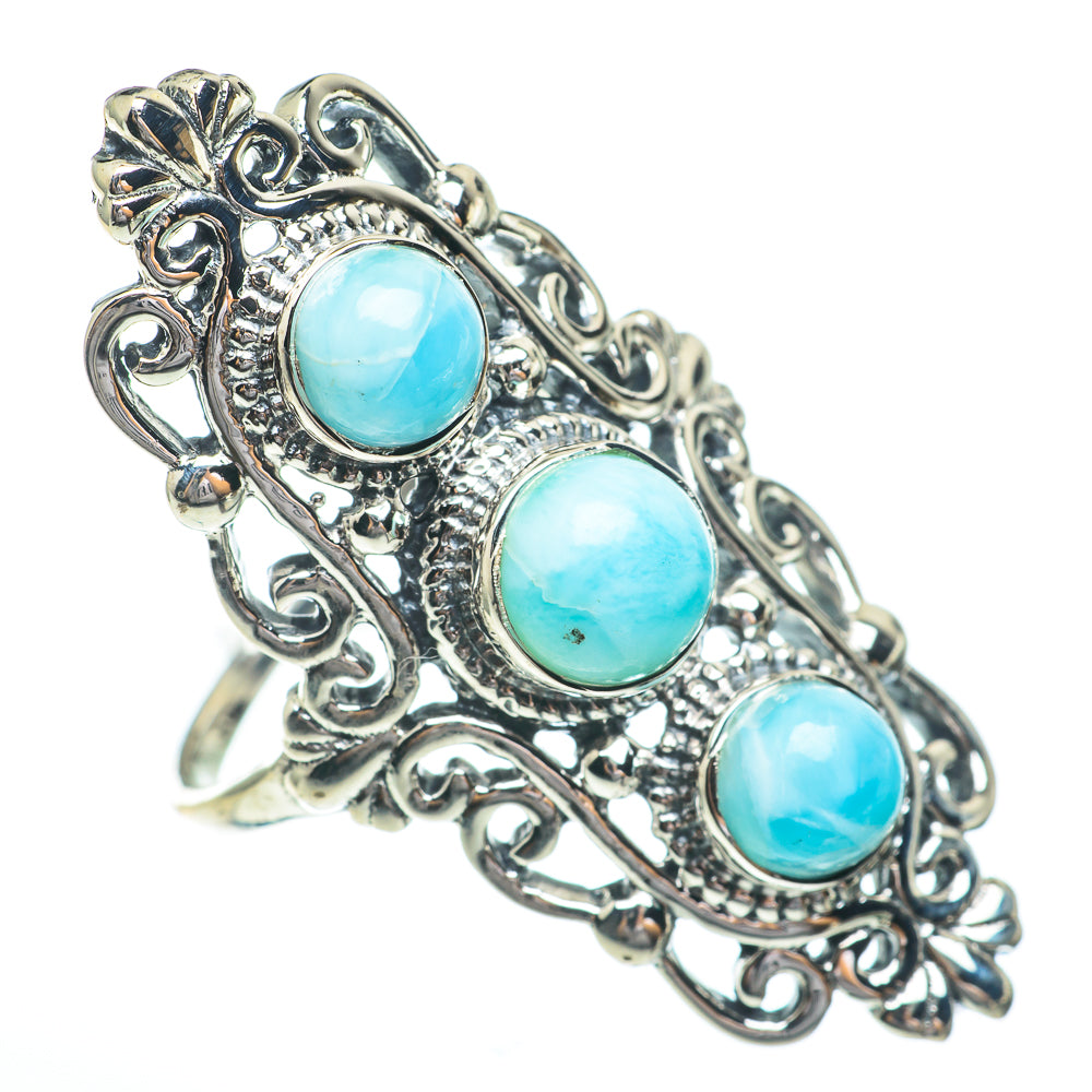 Larimar Rings handcrafted by Anasilvercos - RING61493
