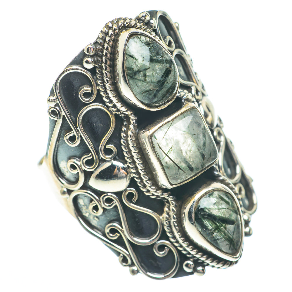 Tourmalinated Quartz Rings handcrafted by Anasilvercos - RING61500