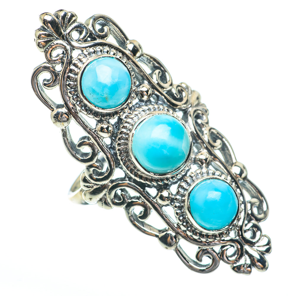 Larimar Rings handcrafted by Anasilvercos - RING61506
