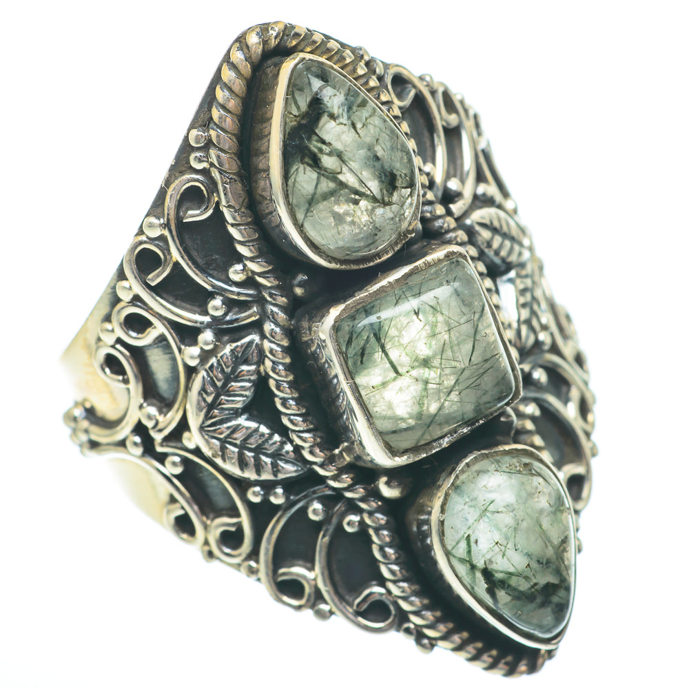Tourmalinated Quartz Rings handcrafted by Anasilvercos - RING61516