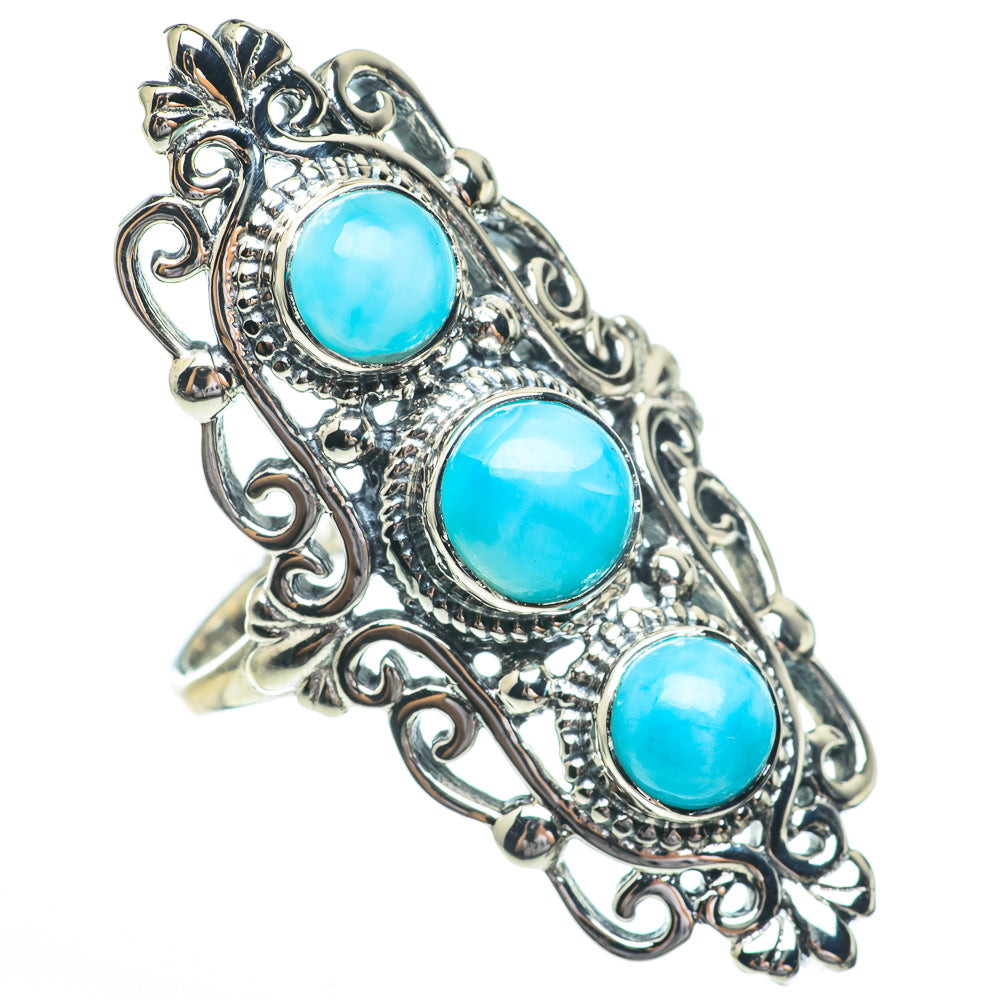Larimar Rings handcrafted by Anasilvercos - RING61518