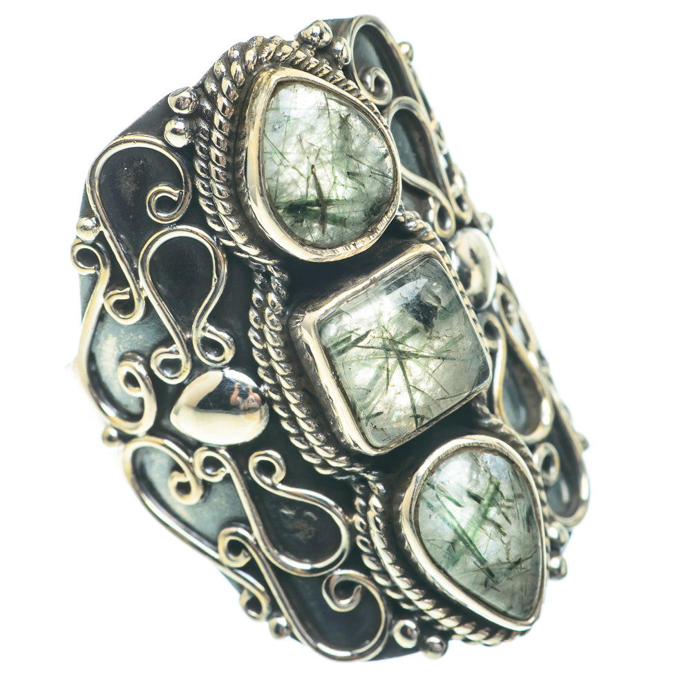 Tourmalinated Quartz Rings handcrafted by Anasilvercos - RING61532