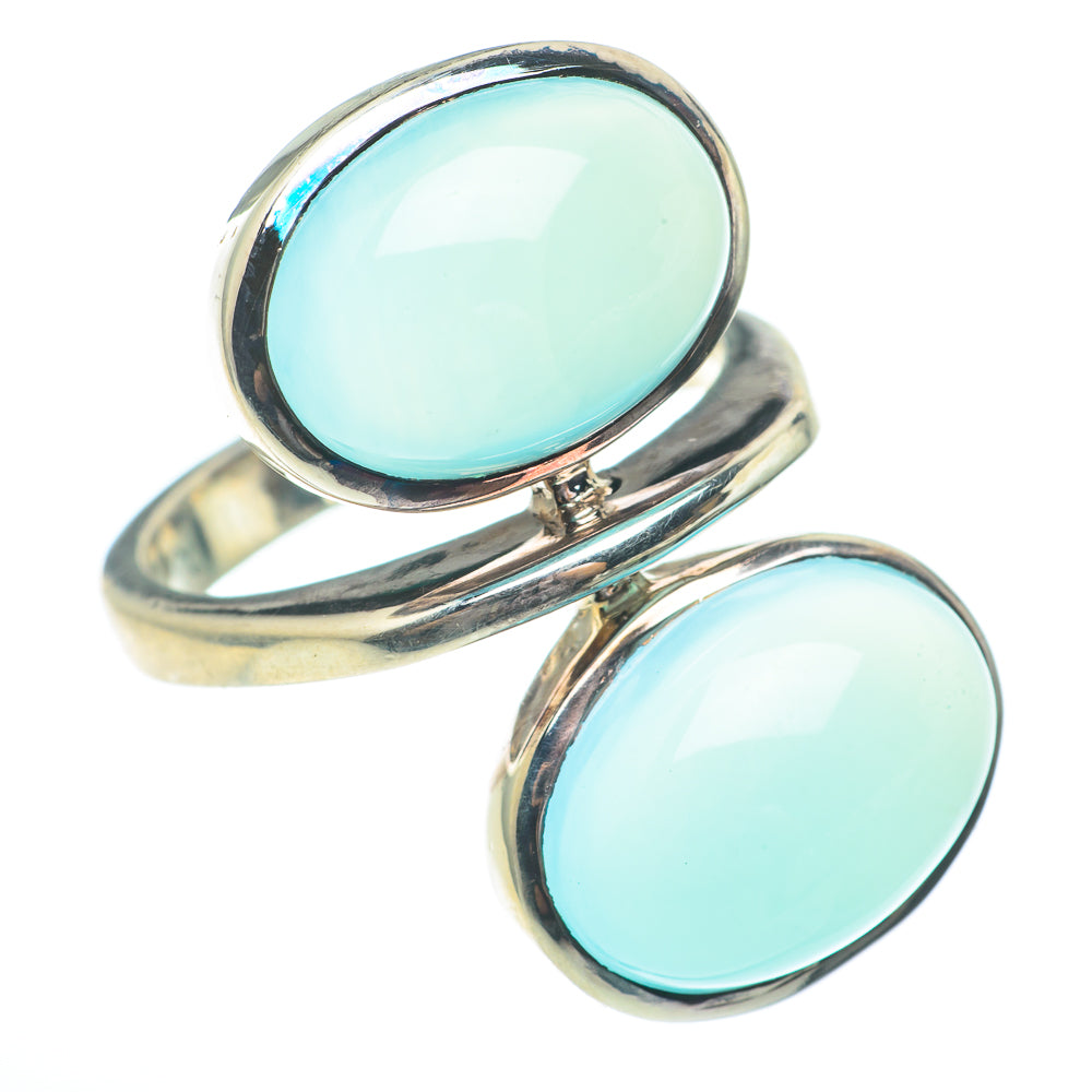 Aqua Chalcedony Rings handcrafted by Anasilvercos - RING61542