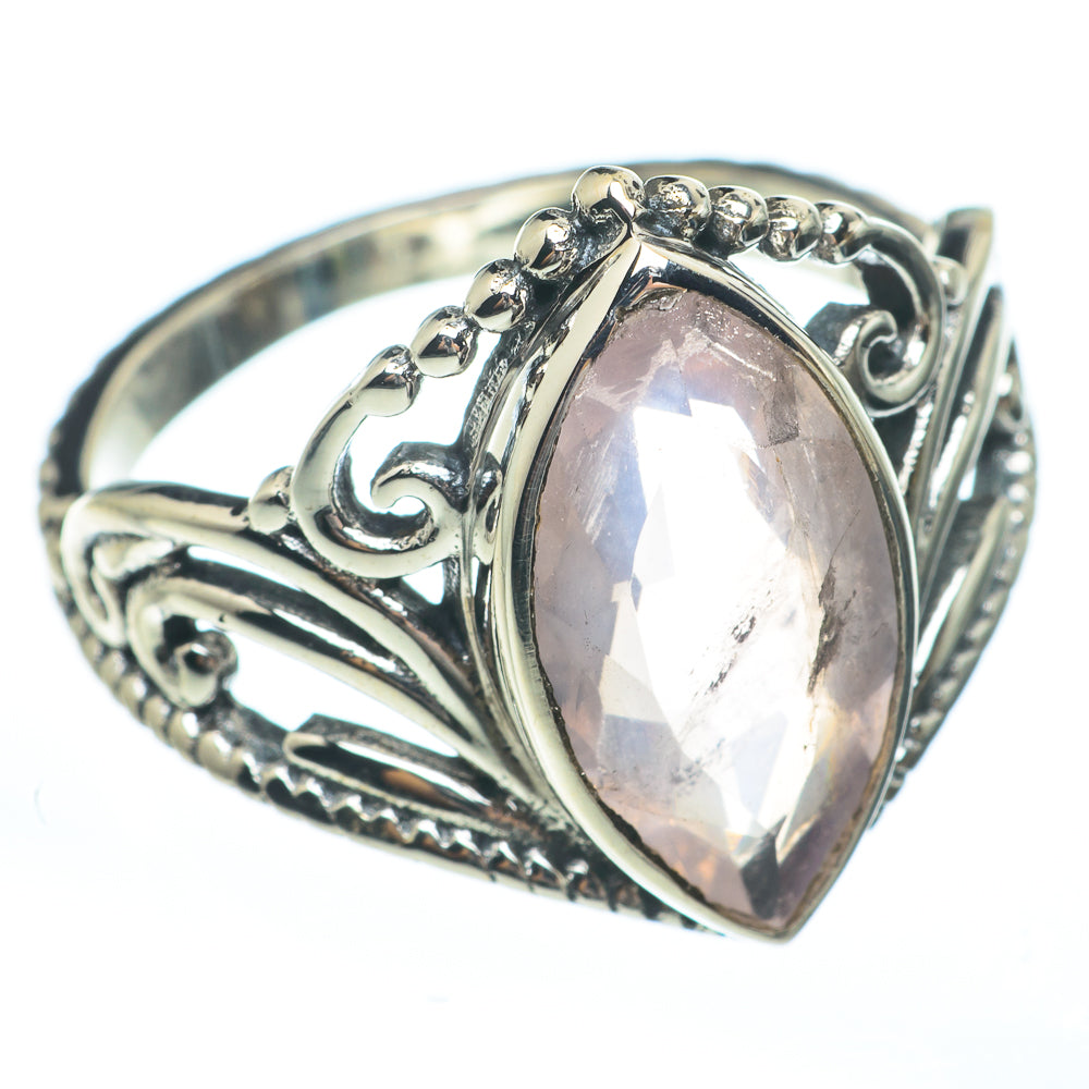 Rose Quartz Rings handcrafted by Anasilvercos - RING61559
