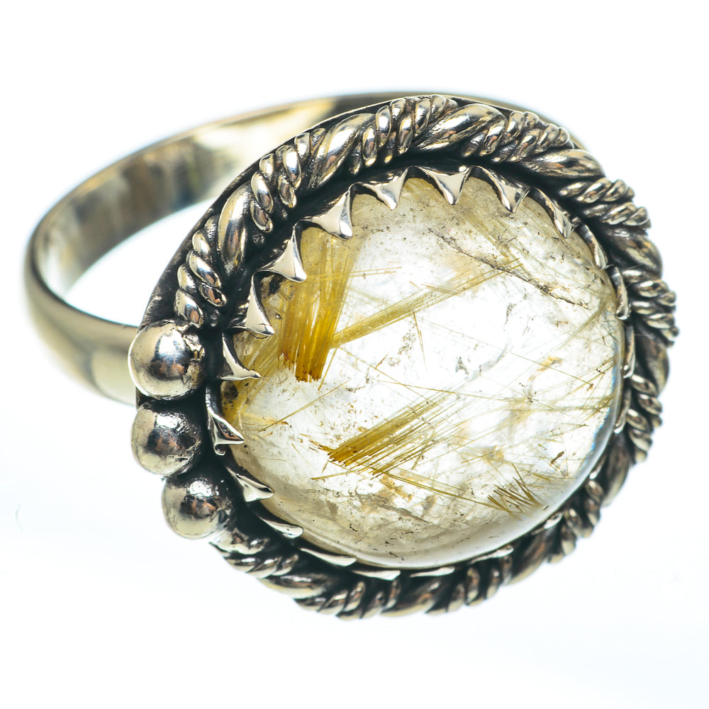 Rutilated Quartz Rings handcrafted by Anasilvercos - RING61567
