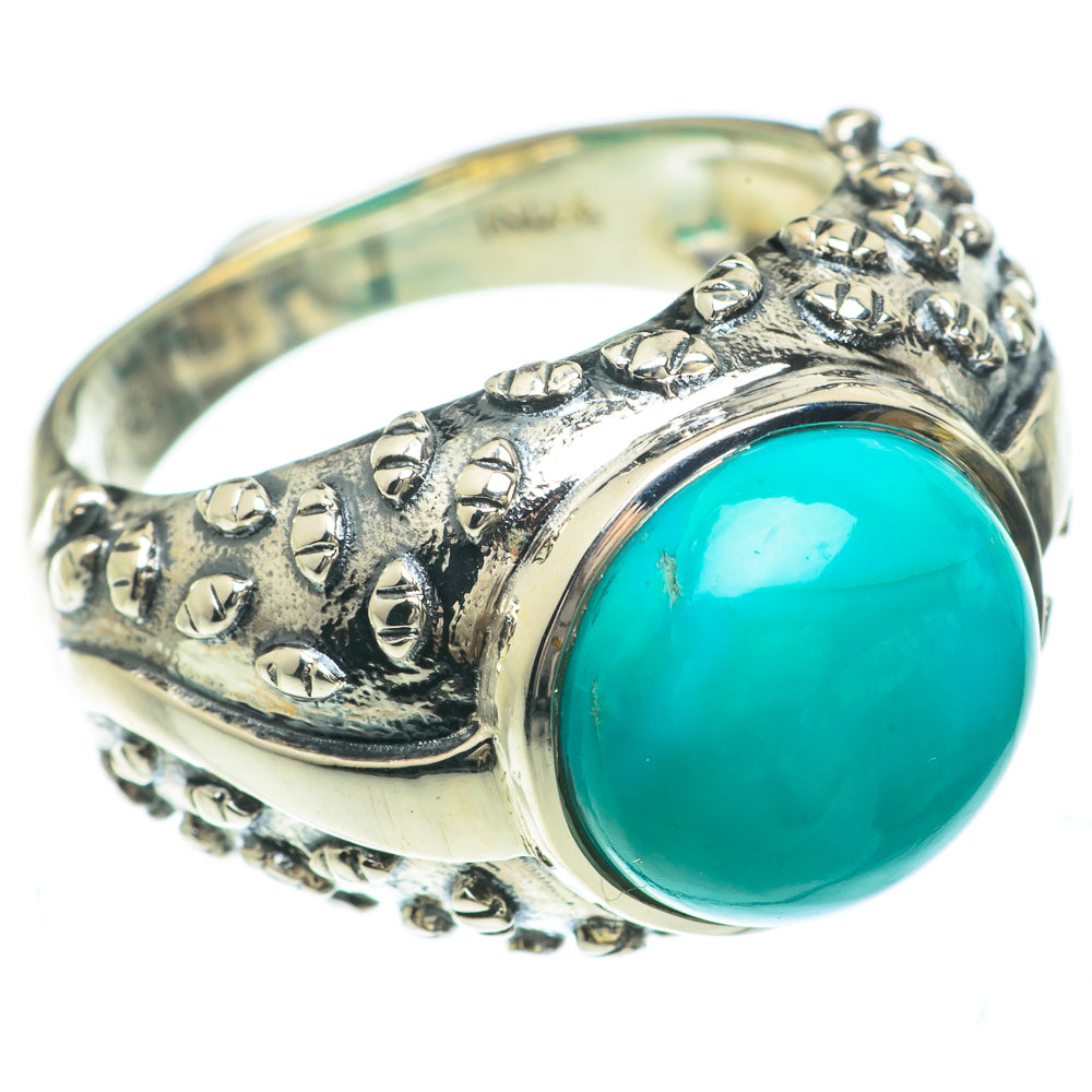 Arizona Turquoise Rings handcrafted by Anasilvercos - RING61581