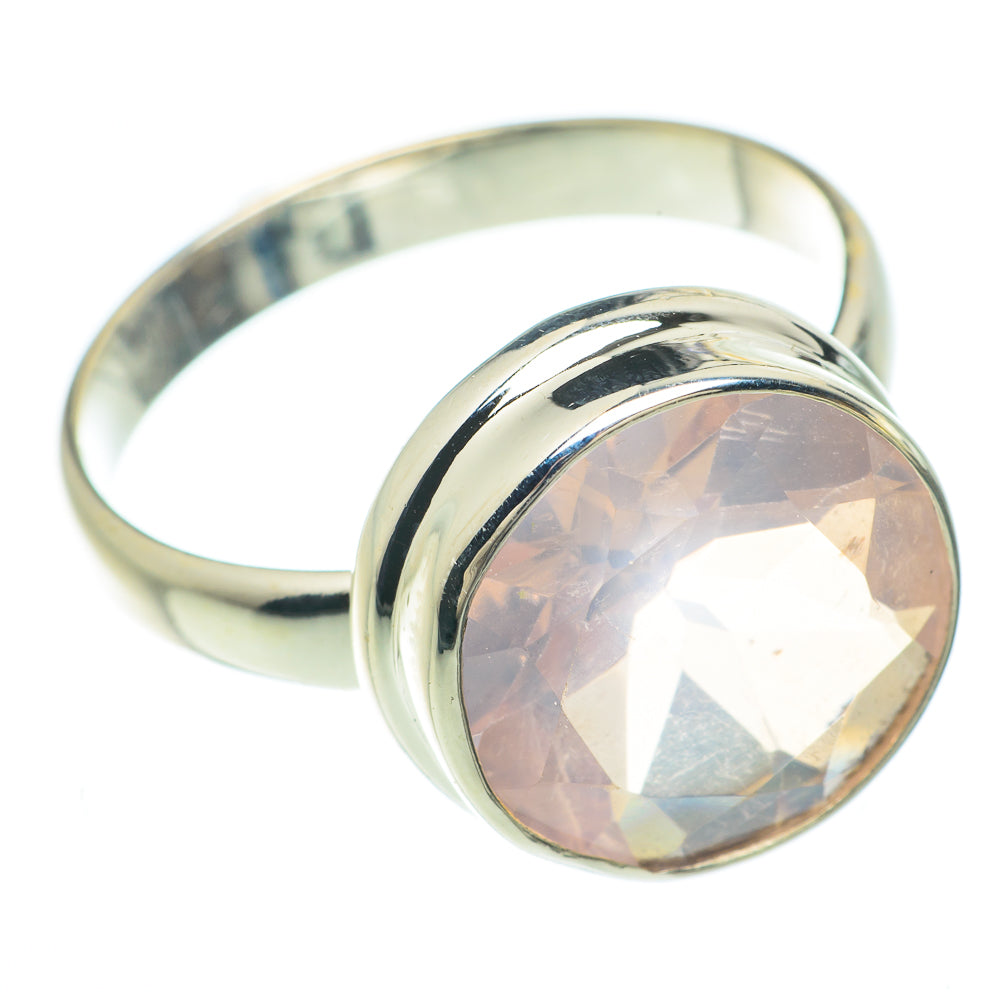 Rose Quartz Rings handcrafted by Anasilvercos - RING61589