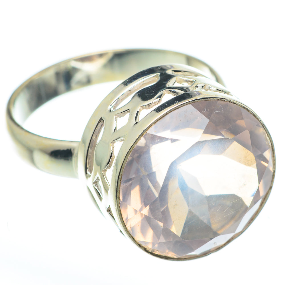 Rose Quartz Rings handcrafted by Anasilvercos - RING61618