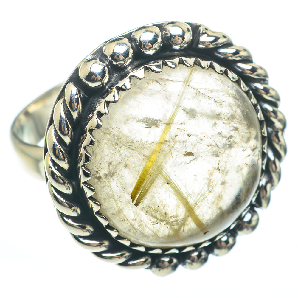 Rutilated Quartz Rings handcrafted by Anasilvercos - RING61622