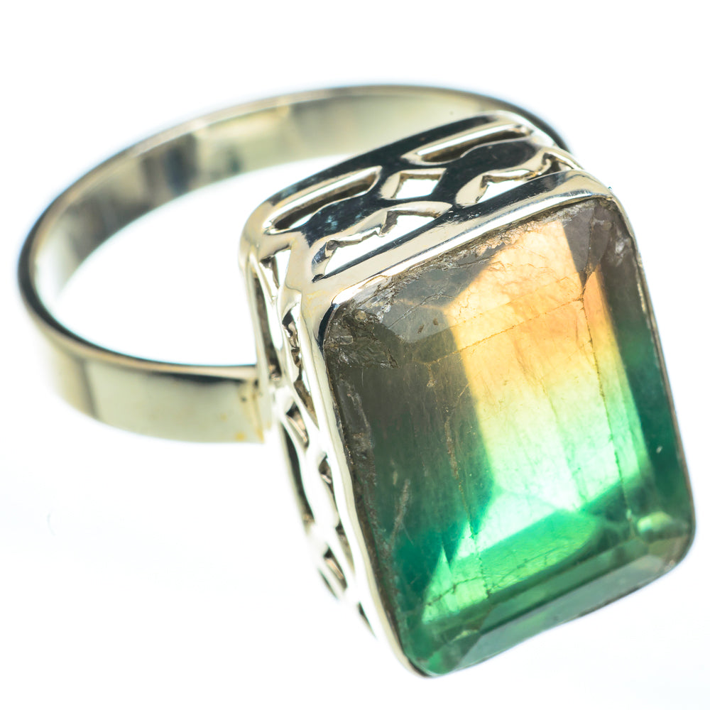 Green Fluorite Rings handcrafted by Anasilvercos - RING61628