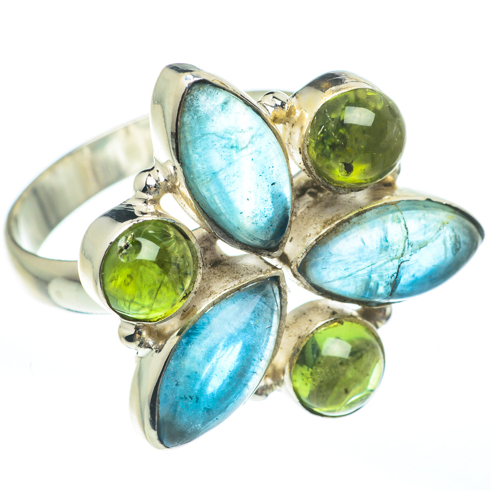 Blue Fluorite Rings handcrafted by Anasilvercos - RING61632