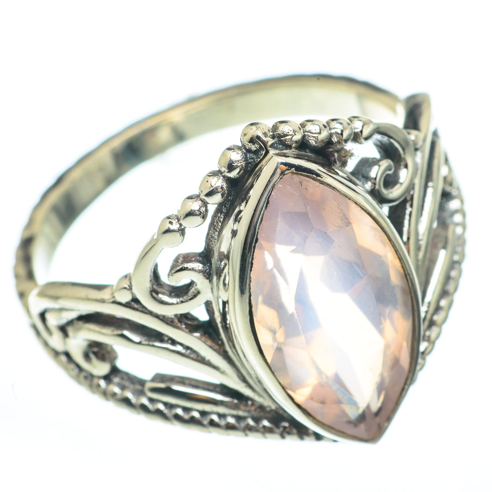 Rose Quartz Rings handcrafted by Anasilvercos - RING61642