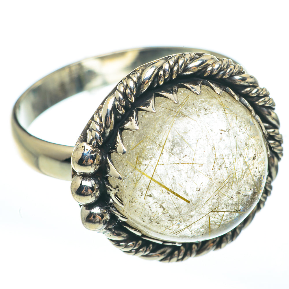 Rutilated Quartz Rings handcrafted by Anasilvercos - RING61646