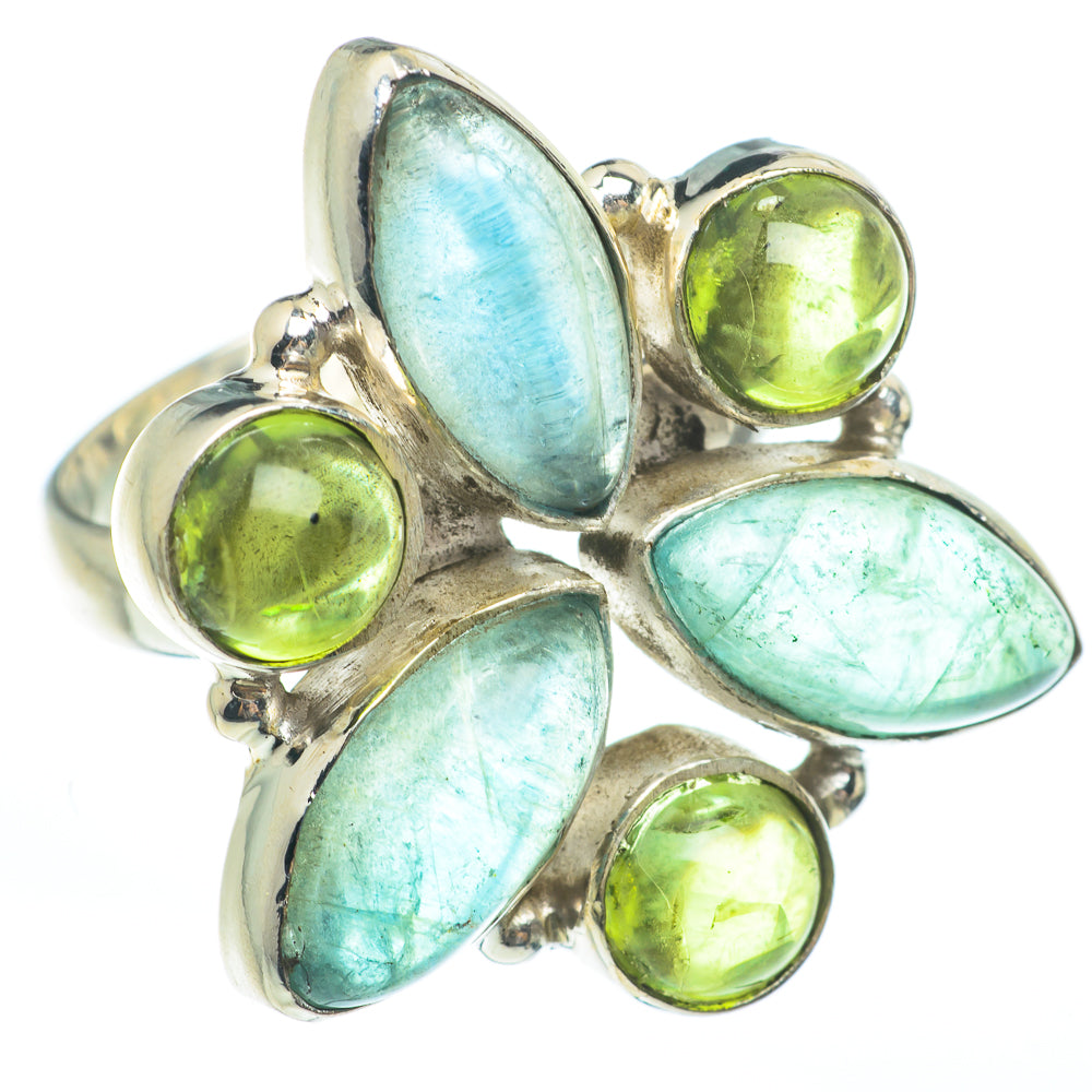 Blue Fluorite Rings handcrafted by Anasilvercos - RING61658