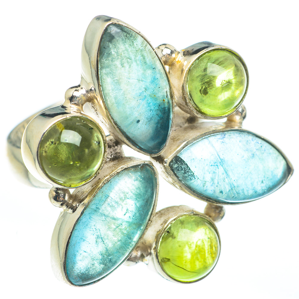 Blue Fluorite Rings handcrafted by Anasilvercos - RING61681