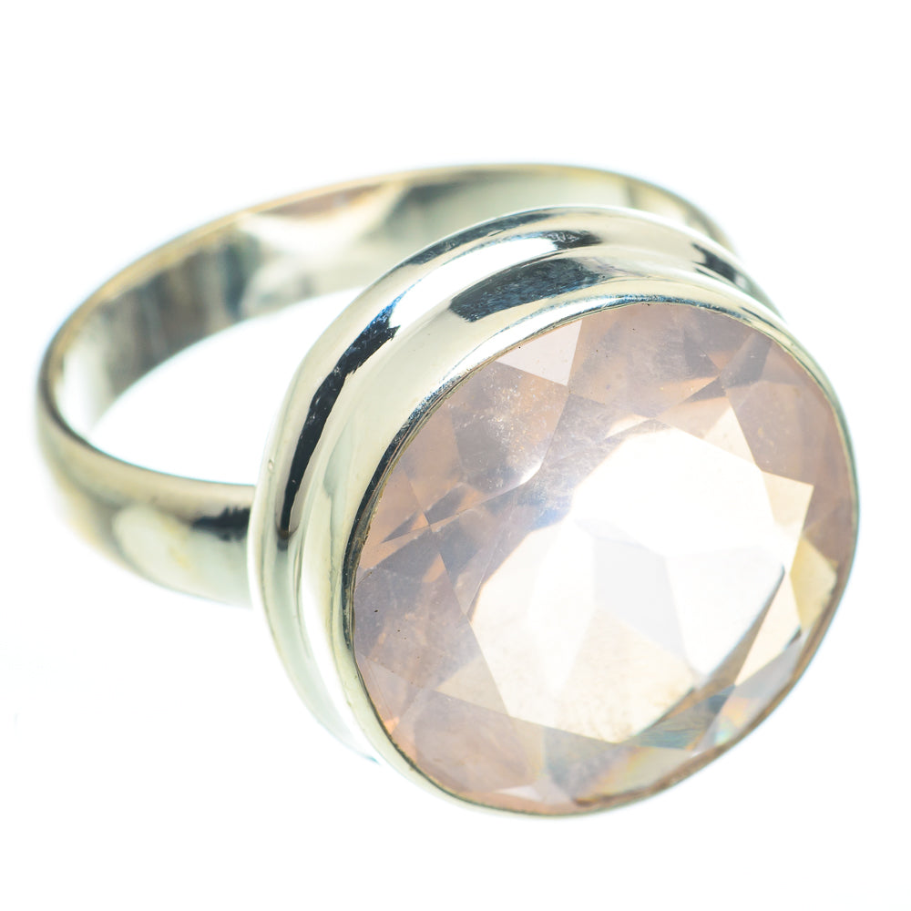 Rose Quartz Rings handcrafted by Anasilvercos - RING61692