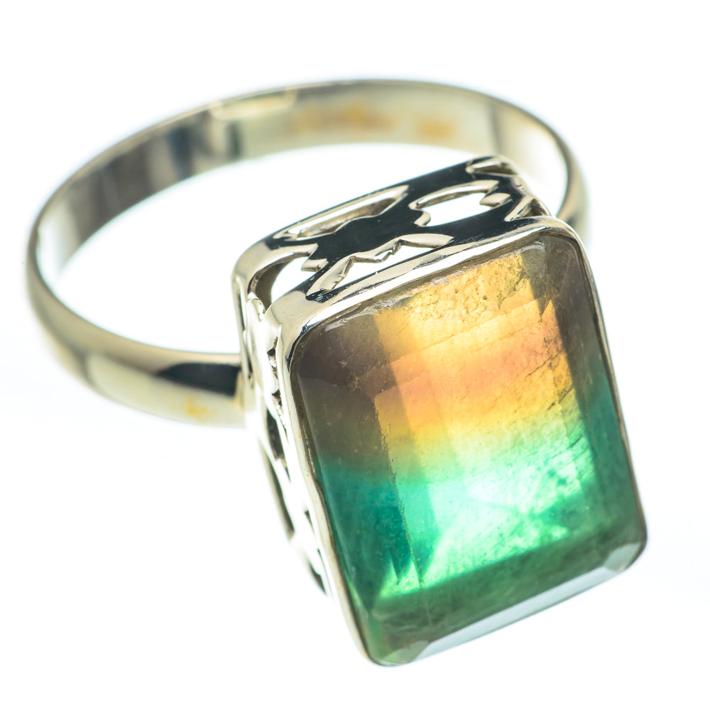 Green Fluorite Rings handcrafted by Anasilvercos - RING61701