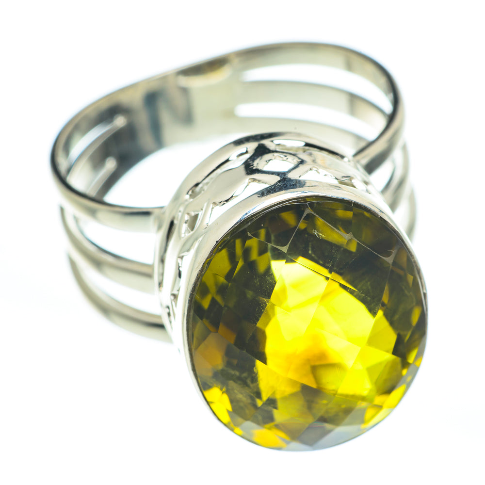Olive Quartz Rings handcrafted by Anasilvercos - RING61726