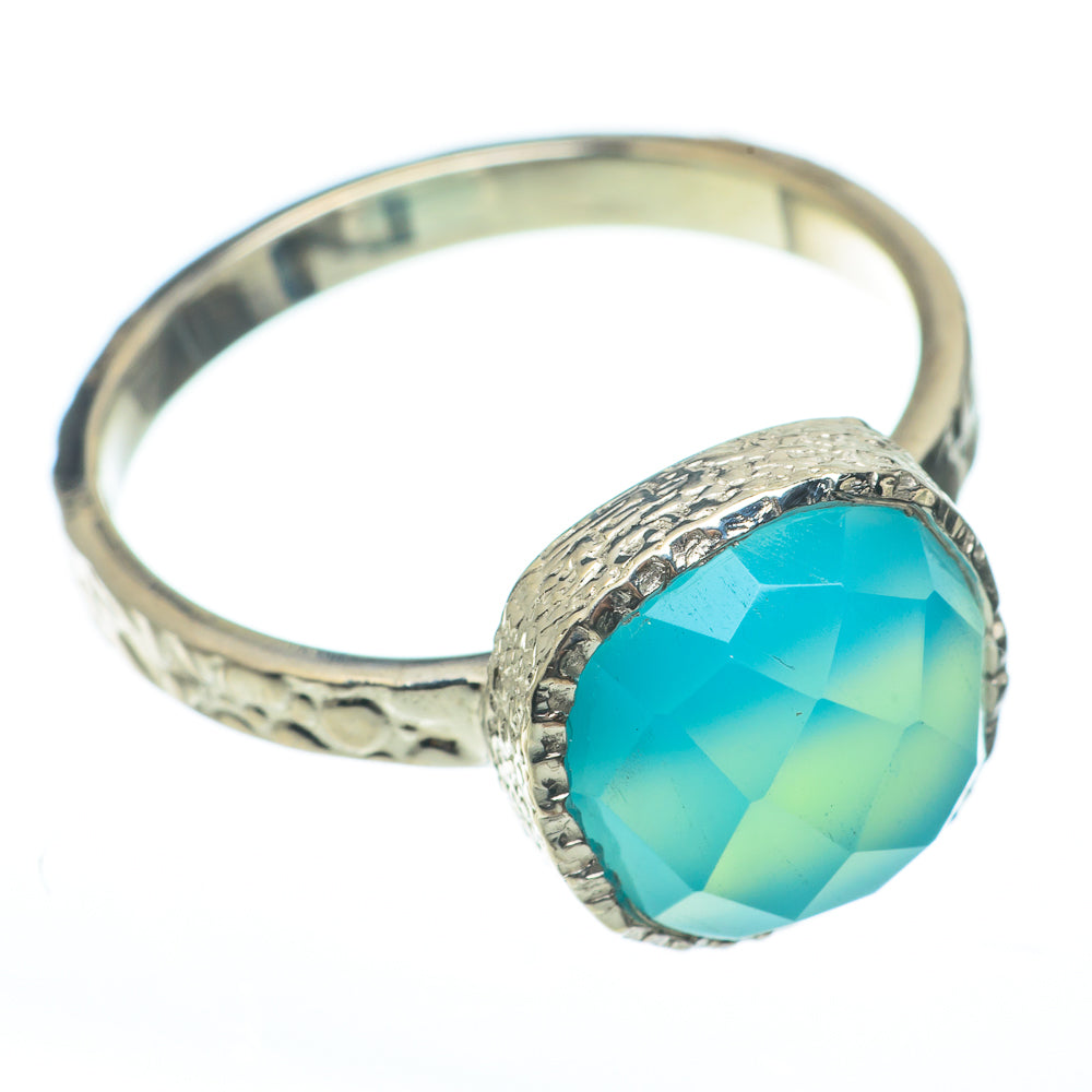 Aqua Chalcedony Rings handcrafted by Anasilvercos - RING61727