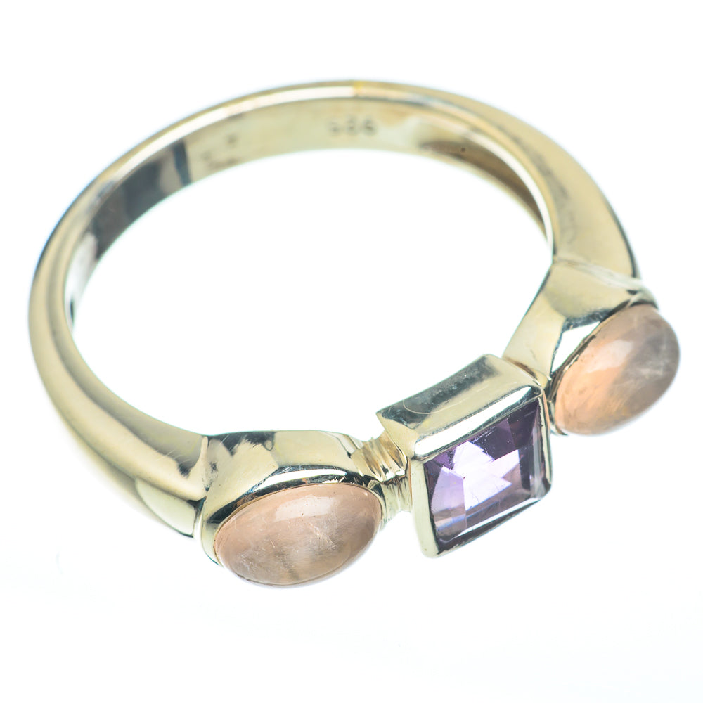 Rose Quartz Rings handcrafted by Anasilvercos - RING61736