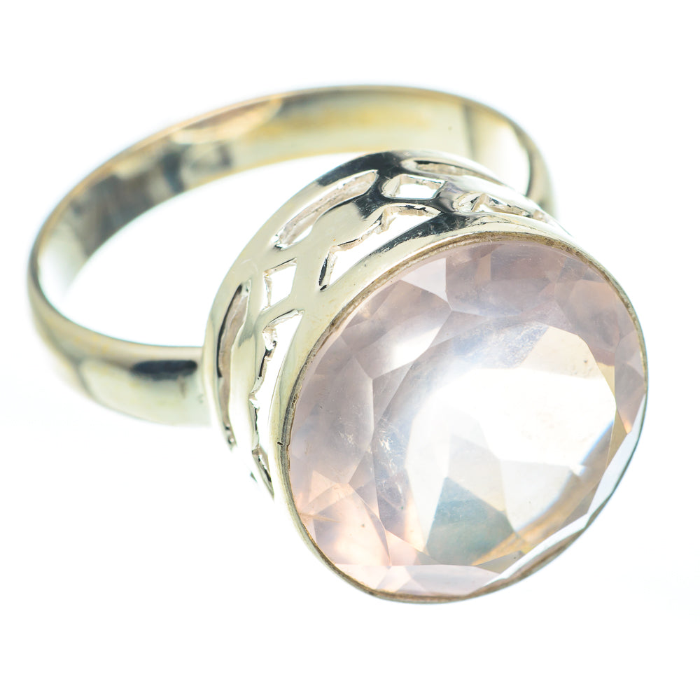 Rose Quartz Rings handcrafted by Anasilvercos - RING61737